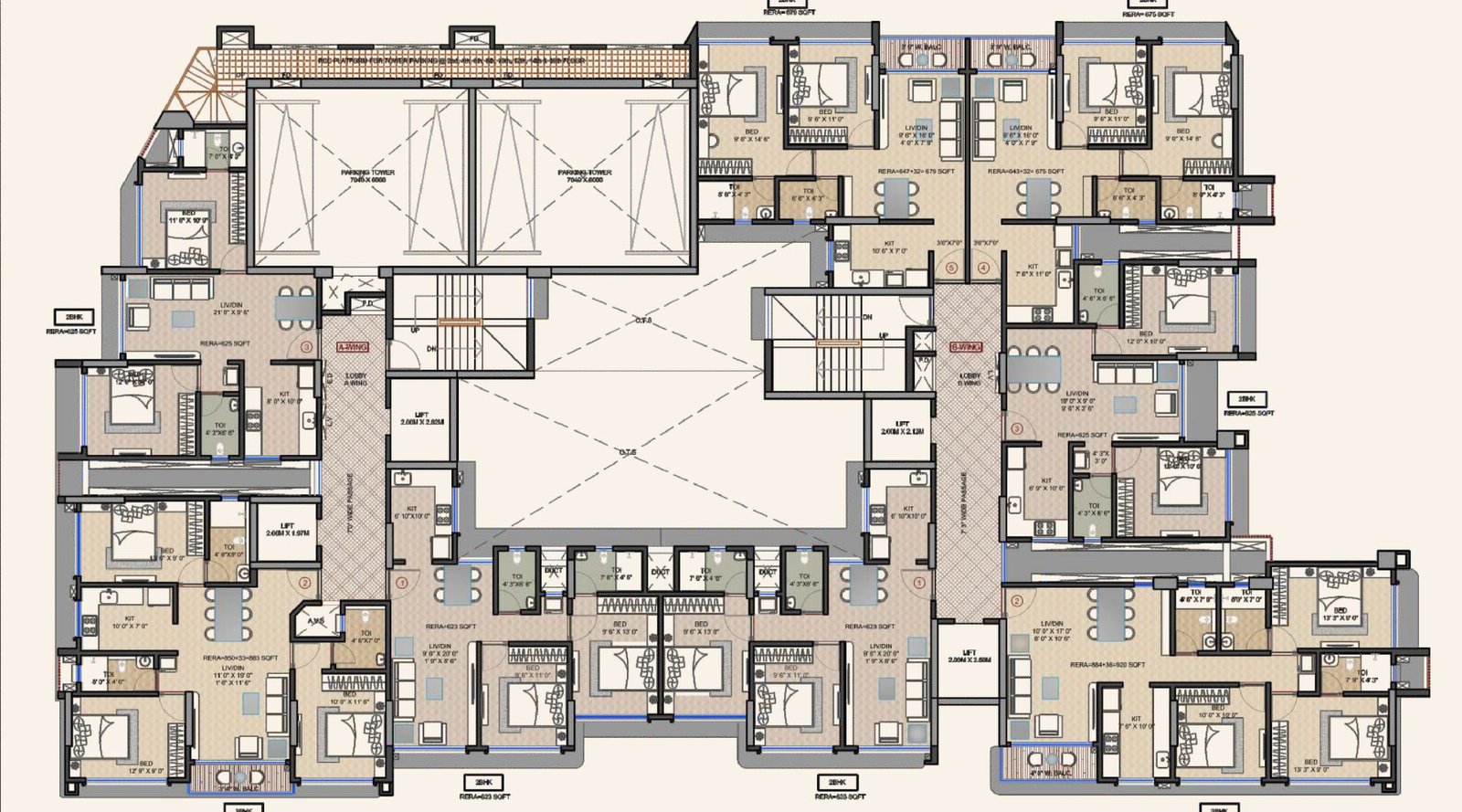 Swastik-Legacy-Typical-Floor-Plan-4th-to 7th-9th-to-12th-Floor
